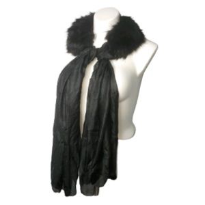 Removable Faux Fur Collar Scarf detachable Dupatta